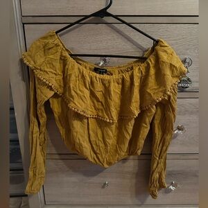 Mustard Off-Shoulder Women's Top